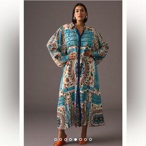 Anthropologie Let Me Be Printed Shirt Dress